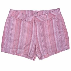 A.n.a. Twill Red & White Striped Shorts Size 4